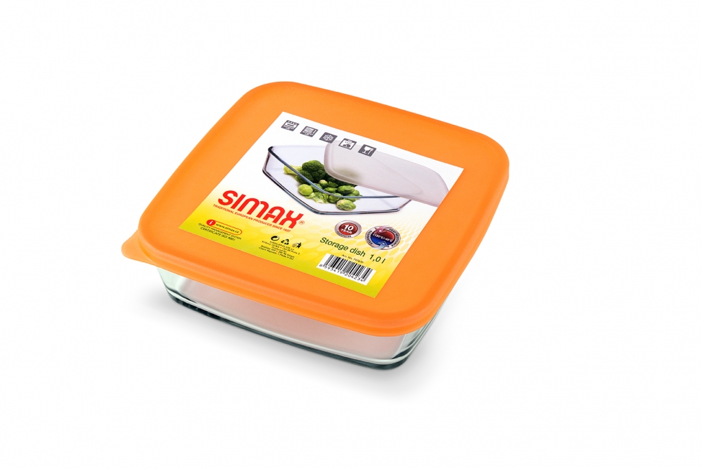 SIMAX Zásobník sklenený 1,0 L s vekom 