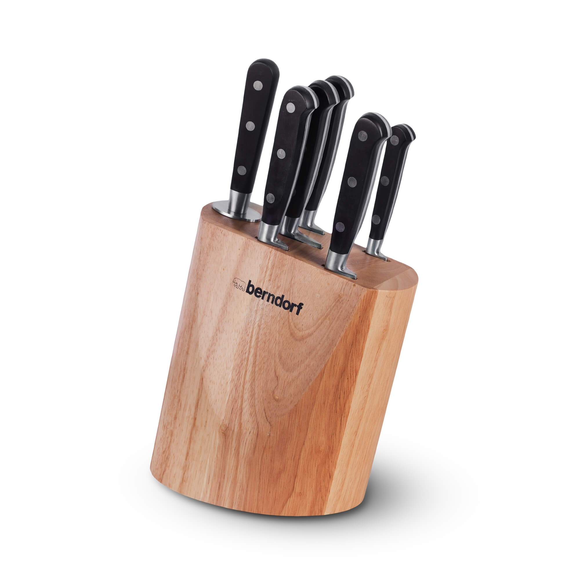 sada kuchynskych nozov profi-line v drevenom stoja